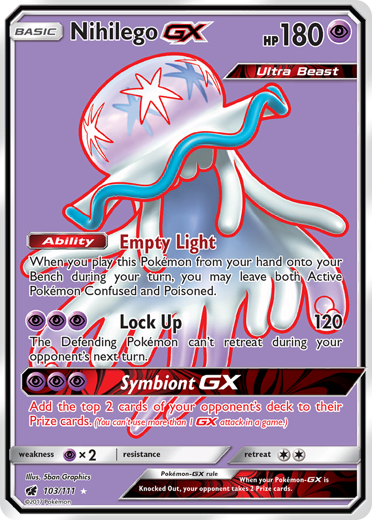 Nihilego GX (103/111) [Sun & Moon: Crimson Invasion] | Exor Games Dartmouth