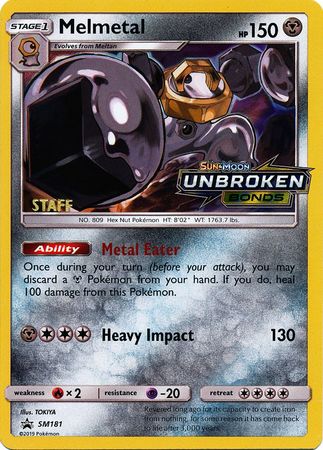 Melmetal (SM181) (Staff Prerelease Promo) [Sun & Moon: Black Star Promos] | Exor Games Dartmouth