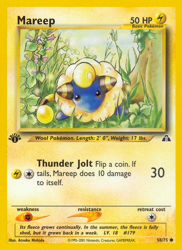 Mareep (58/75) [Neo Discovery 1st Edition] | Exor Games Dartmouth