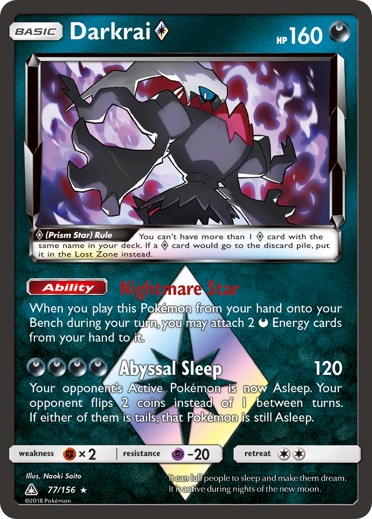 Darkrai (77/156) (Prism Star) [Sun & Moon: Ultra Prism] | Exor Games Dartmouth