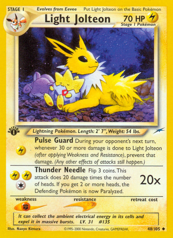 Light Jolteon (48/105) [Neo Destiny 1st Edition] | Exor Games Dartmouth