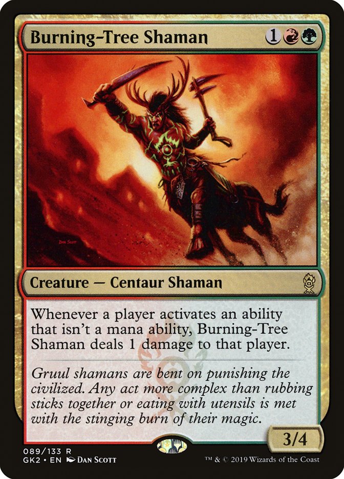 Burning-Tree Shaman [Ravnica Allegiance Guild Kit] | Exor Games Dartmouth