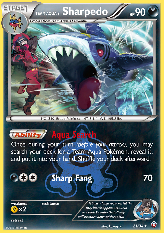 Team Aqua's Sharpedo (21/34) [XY: Double Crisis] | Exor Games Dartmouth