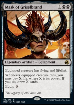 Mask of Griselbrand (Promo Pack) [Innistrad: Midnight Hunt Promos] | Exor Games Dartmouth