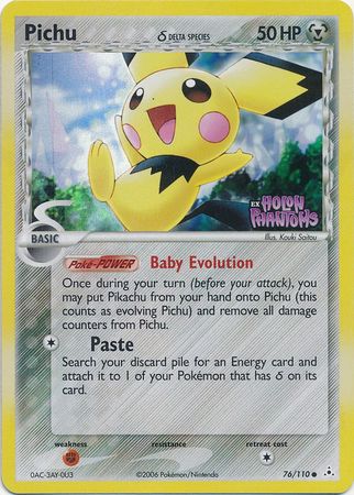 Pichu (76/110) (Delta Species) (Stamped) [EX: Holon Phantoms] | Exor Games Dartmouth