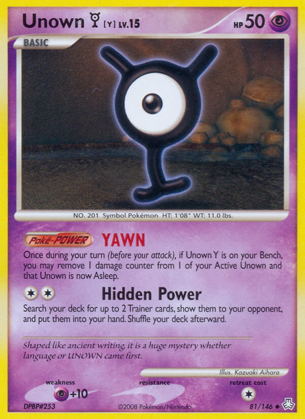 Unown Y (81/146) [Diamond & Pearl: Legends Awakened] | Exor Games Dartmouth