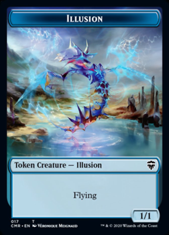 Illusion // Saproling Token [Commander Legends Tokens] | Exor Games Dartmouth