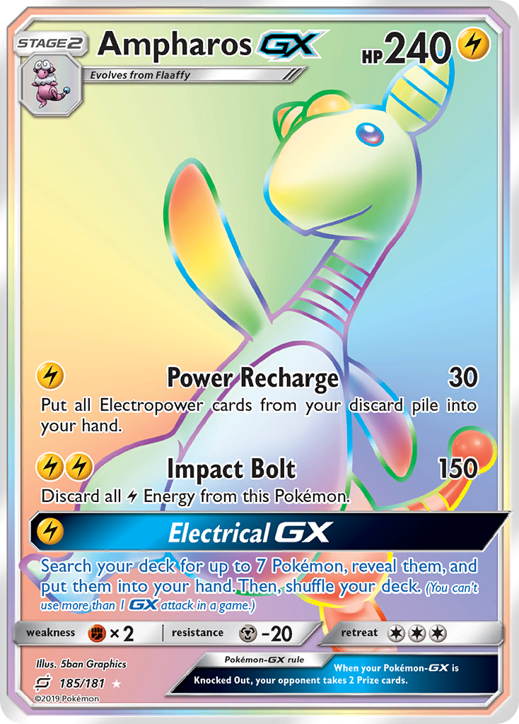 Ampharos GX (185/181) [Sun & Moon: Team Up] | Exor Games Dartmouth