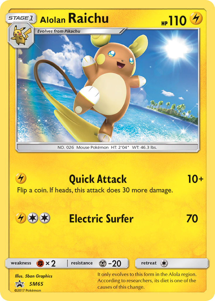 Alolan Raichu (SM65) [Sun & Moon: Black Star Promos] | Exor Games Dartmouth