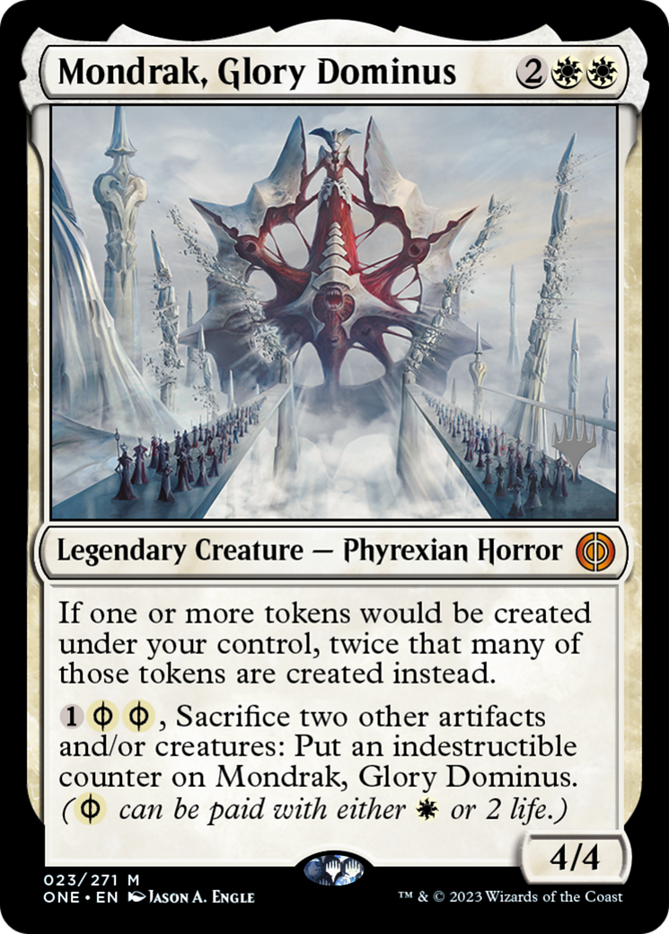 Mondrak, Glory Dominus (Promo Pack) [Phyrexia: All Will Be One Promos] | Exor Games Dartmouth