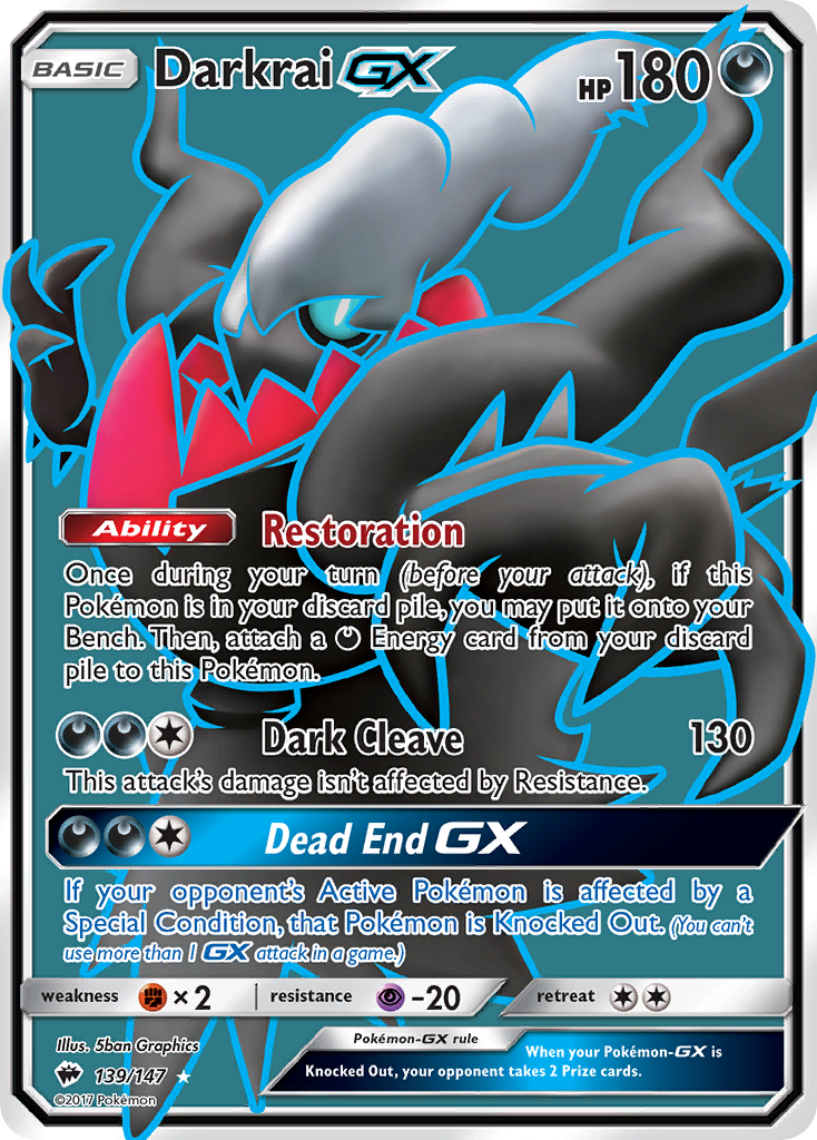 Darkrai GX (139/147) [Sun & Moon: Burning Shadows] | Exor Games Dartmouth