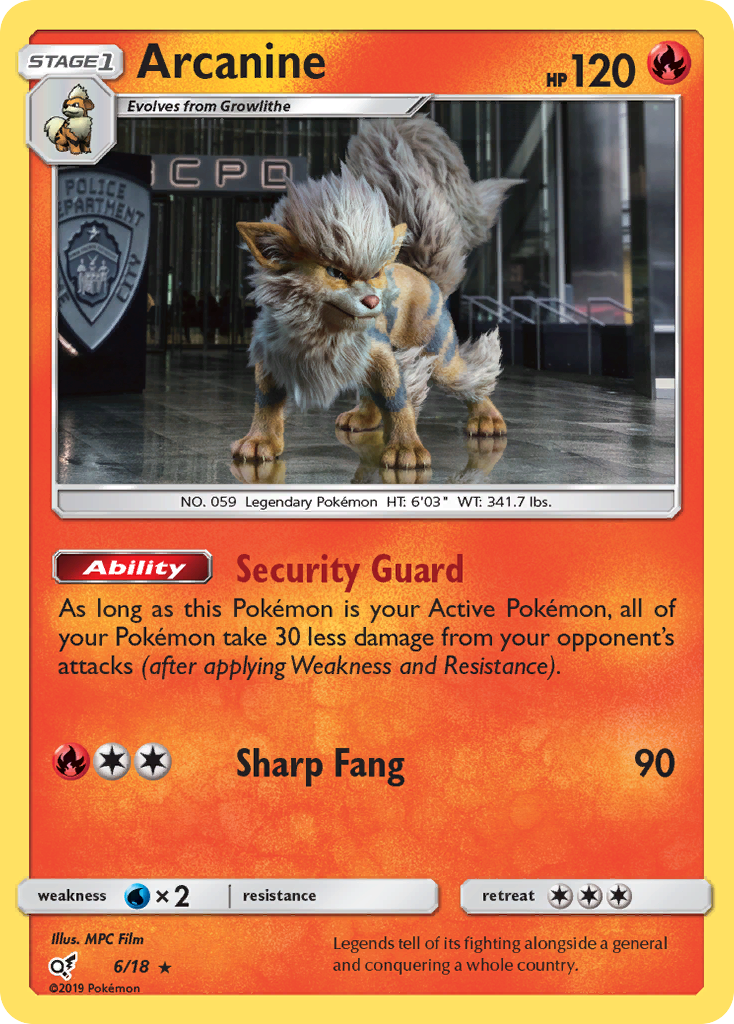 Arcanine (6/18) [Sun & Moon: Detective Pikachu] | Exor Games Dartmouth