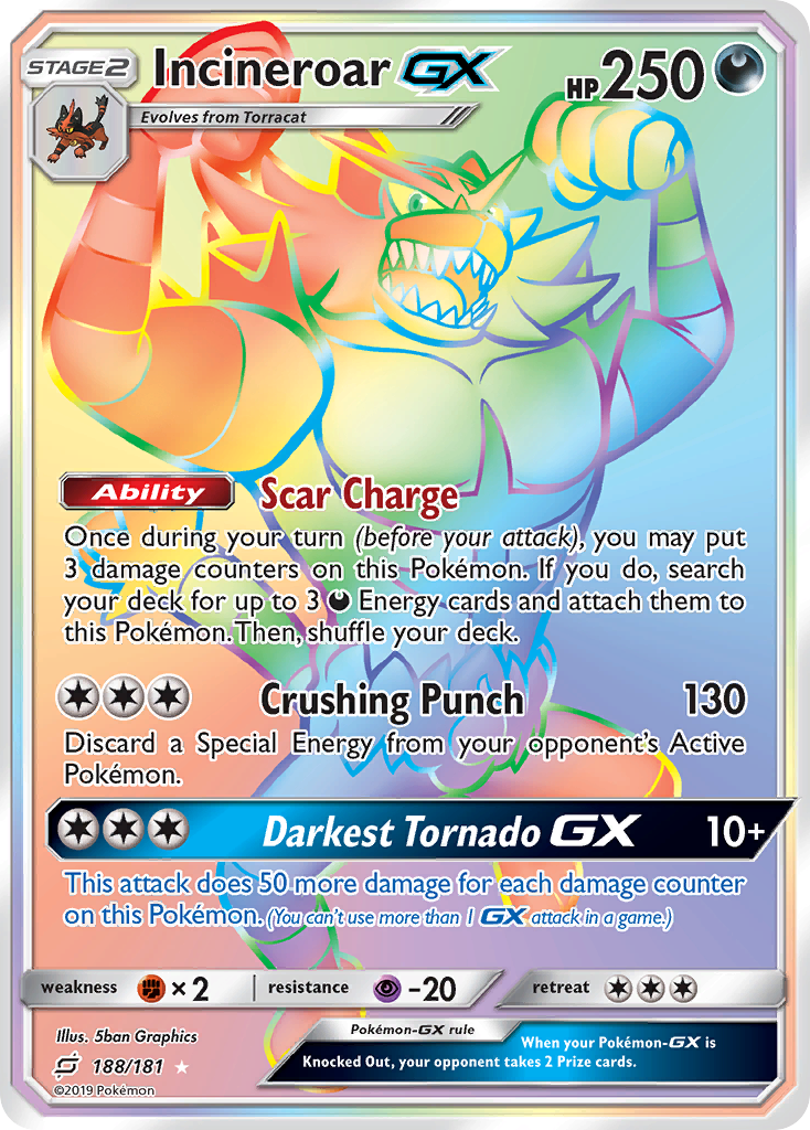 Incineroar GX (188/181) [Sun & Moon: Team Up] | Exor Games Dartmouth