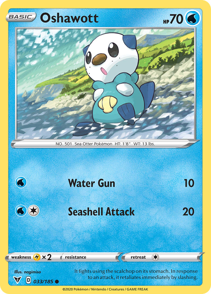 Oshawott (033/185) [Sword & Shield: Vivid Voltage] | Exor Games Dartmouth