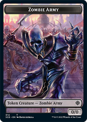 Zombie // Zombie Army Double-Sided Token [Starter Commander Decks] | Exor Games Dartmouth