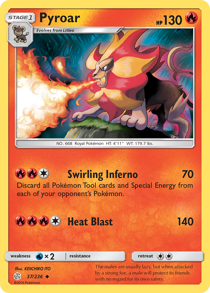 Pyroar (37/236) [Sun & Moon: Cosmic Eclipse] | Exor Games Dartmouth