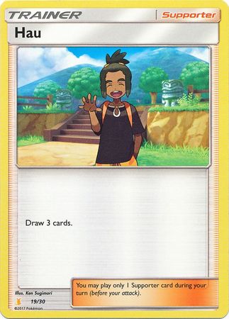 Hau (19/30) [Sun & Moon: Trainer Kit - Alolan Raichu] | Exor Games Dartmouth