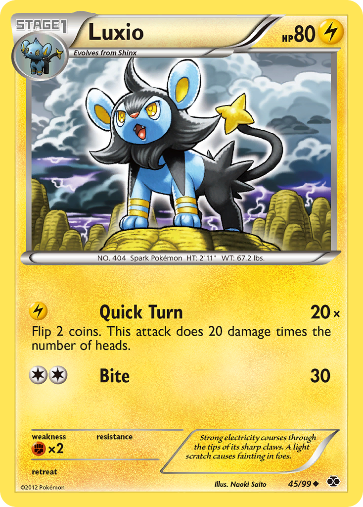 Luxio (45/99) [Black & White: Next Destinies] | Exor Games Dartmouth