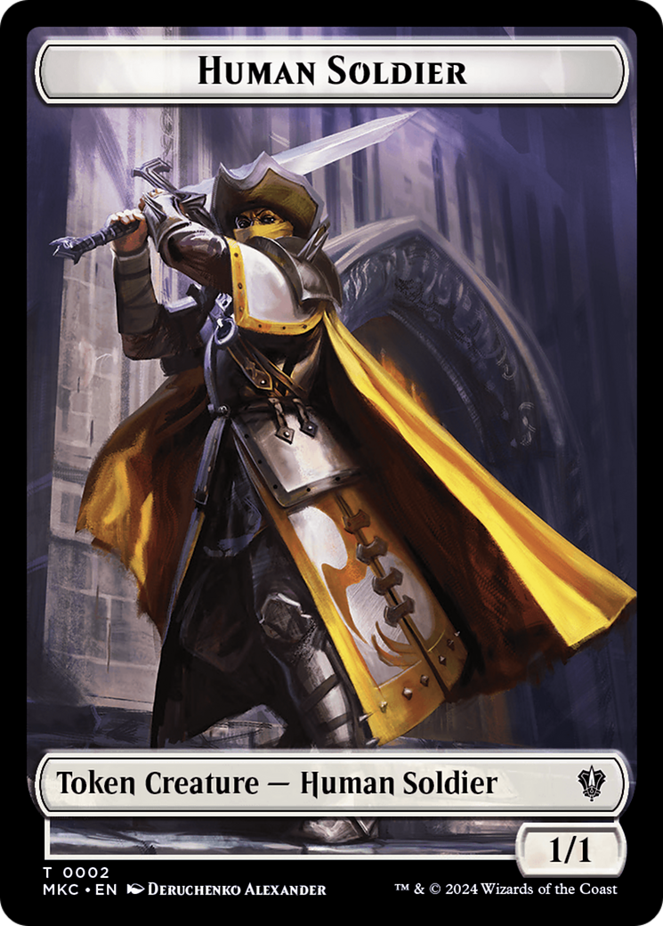 City's Blessing // Human Soldier Double-Sided Token [Murders at Karlov Manor Commander Tokens] | Exor Games Dartmouth