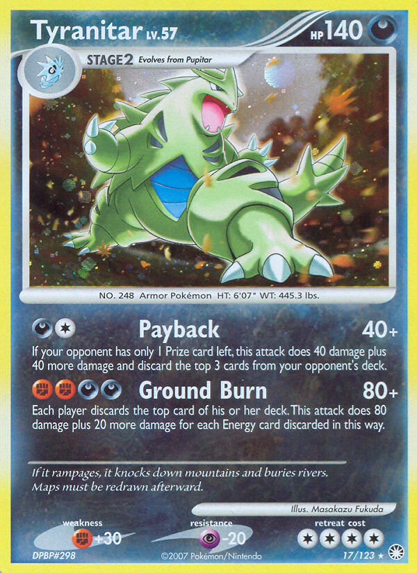 Tyranitar (17/123) [Diamond & Pearl: Mysterious Treasures] | Exor Games Dartmouth