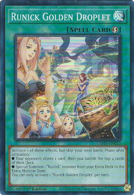 Runick Golden Droplet [TAMA-EN035] Super Rare | Exor Games Dartmouth