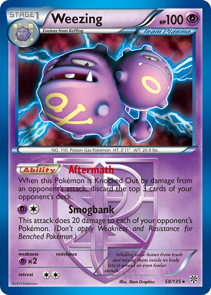 Weezing (58/135) [Black & White: Plasma Storm] | Exor Games Dartmouth