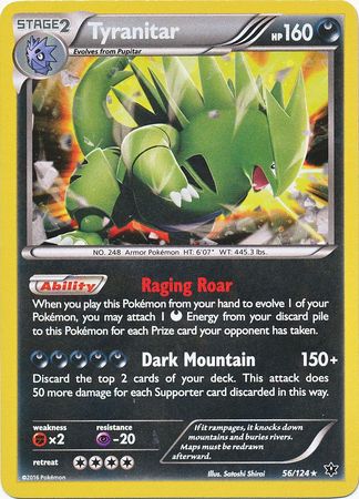 Tyranitar (56/124) (Cosmos Holo) [XY: Fates Collide] | Exor Games Dartmouth