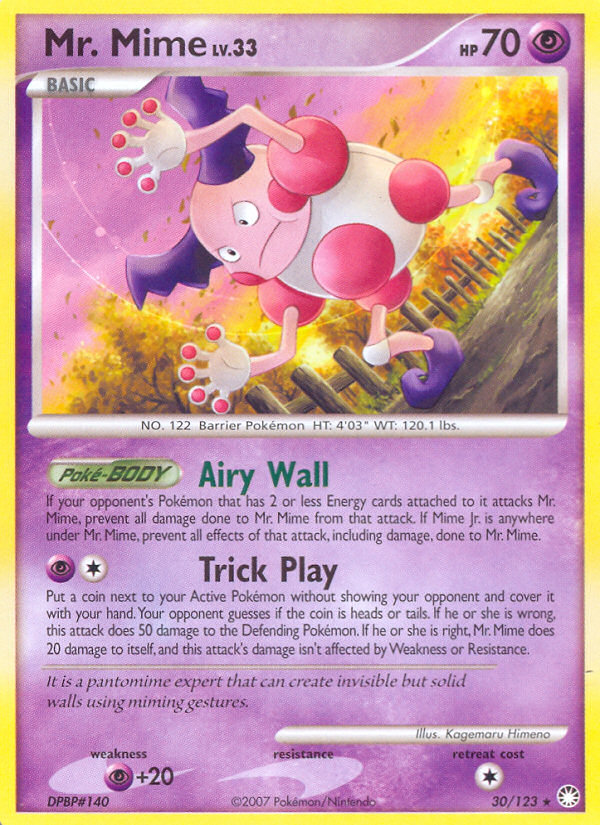 Mr. Mime (30/123) [Diamond & Pearl: Mysterious Treasures] | Exor Games Dartmouth