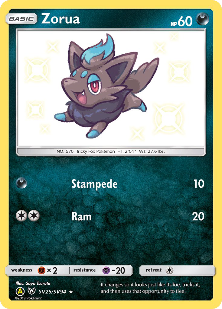 Zorua (SV25/SV94) [Sun & Moon: Hidden Fates - Shiny Vault] | Exor Games Dartmouth