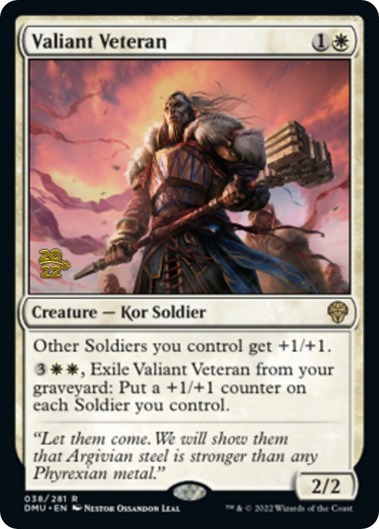 Valiant Veteran [Dominaria United Prerelease Promos] | Exor Games Dartmouth