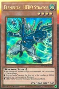 Elemental HERO Stratos (Alternate Art) [MAGO-EN004] Gold Rare | Exor Games Dartmouth