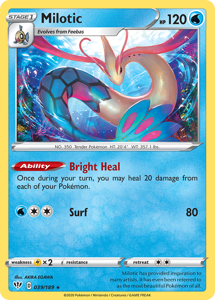 Milotic (039/189) [Sword & Shield: Darkness Ablaze] | Exor Games Dartmouth