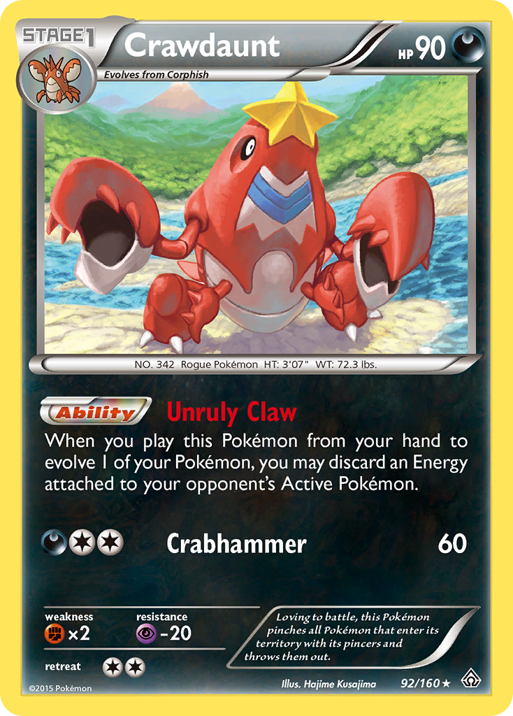 Crawdaunt (92/160) [XY: Primal Clash] | Exor Games Dartmouth