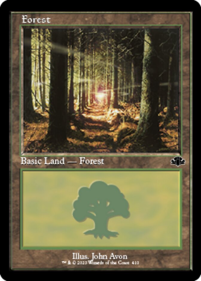 Forest (410) (Retro) [Dominaria Remastered] | Exor Games Dartmouth