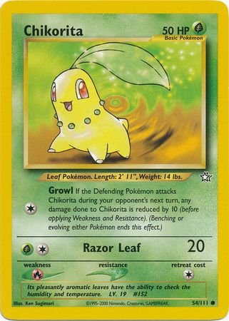 Chikorita (54/111) [Neo Genesis Unlimited] | Exor Games Dartmouth