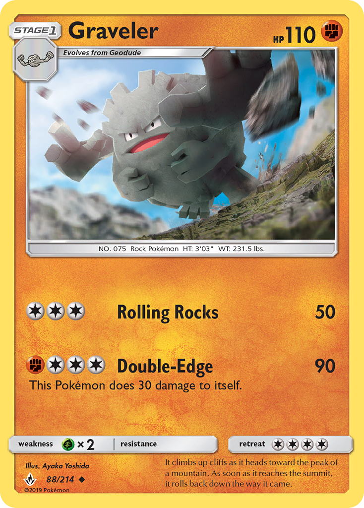 Graveler (88/214) [Sun & Moon: Unbroken Bonds] | Exor Games Dartmouth