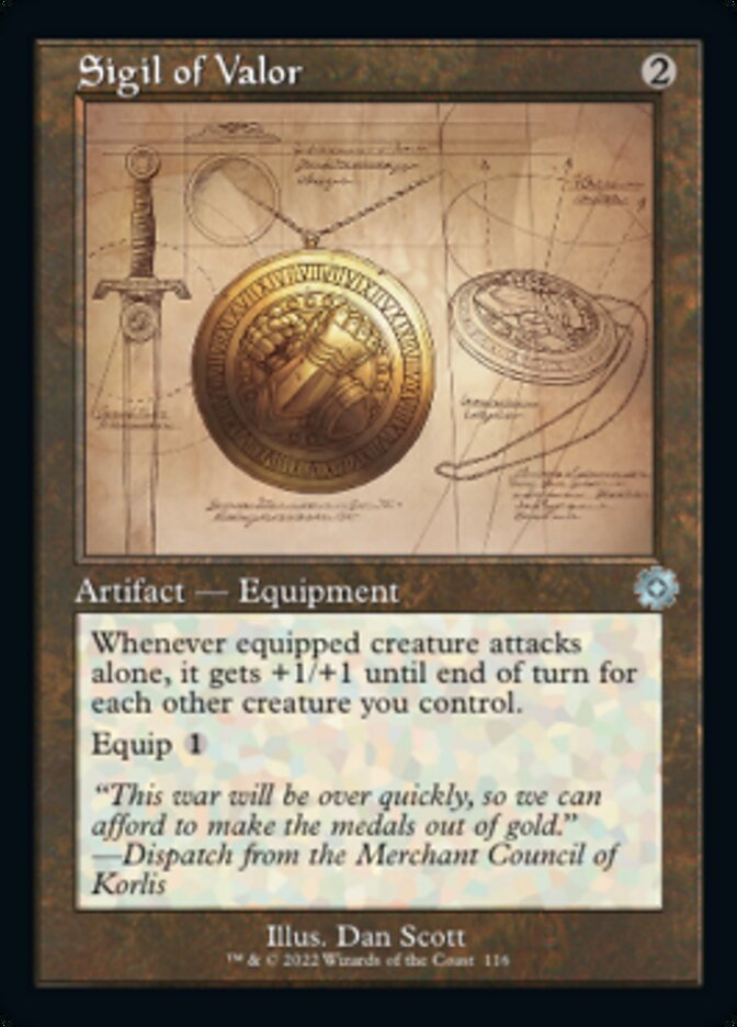 Sigil of Valor (Retro Schematic) [The Brothers' War Retro Artifacts] | Exor Games Dartmouth