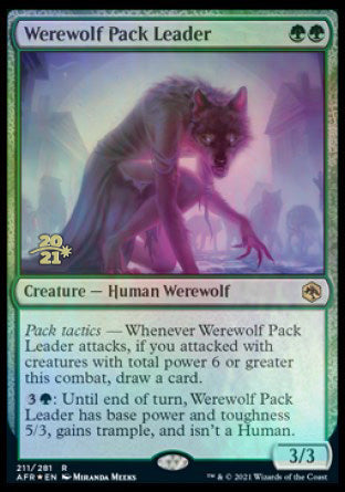 Werewolf Pack Leader [Dungeons & Dragons: Adventures in the Forgotten Realms Prerelease Promos] | Exor Games Dartmouth