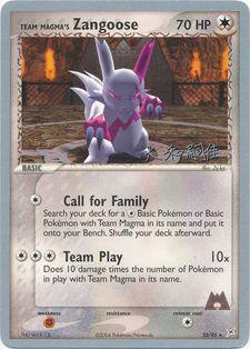 Team Magma's Zangoose (23/95) (Magma Spirit - Tsuguyoshi Yamato) [World Championships 2004] | Exor Games Dartmouth