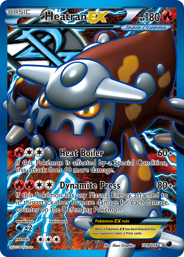 Heatran EX (109/116) [Black & White: Plasma Freeze] | Exor Games Dartmouth