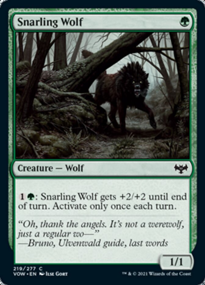 Snarling Wolf [Innistrad: Crimson Vow] | Exor Games Dartmouth