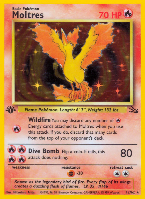 Moltres (12/62) [Fossil 1st Edition] | Exor Games Dartmouth