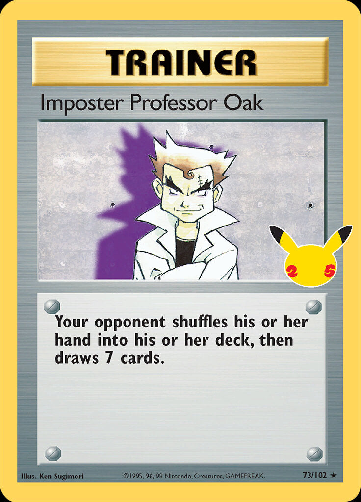 Imposter Professor Oak (73/102) [Celebrations: 25th Anniversary - Classic Collection] | Exor Games Dartmouth