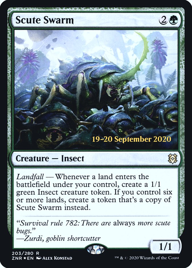 Scute Swarm  [Zendikar Rising Prerelease Promos] | Exor Games Dartmouth