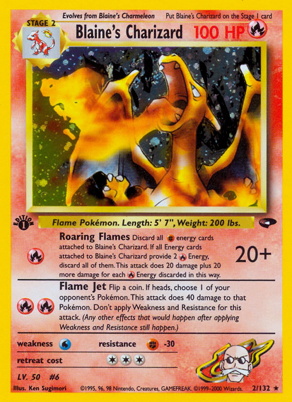 Blaine's Charizard (2/132) [Gym Challenge 1st Edition] | Exor Games Dartmouth