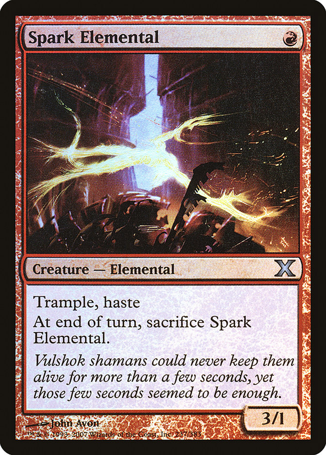 Spark Elemental (Premium Foil) [Tenth Edition] | Exor Games Dartmouth