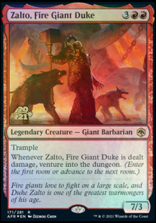 Zalto, Fire Giant Duke [Dungeons & Dragons: Adventures in the Forgotten Realms Prerelease Promos] | Exor Games Dartmouth