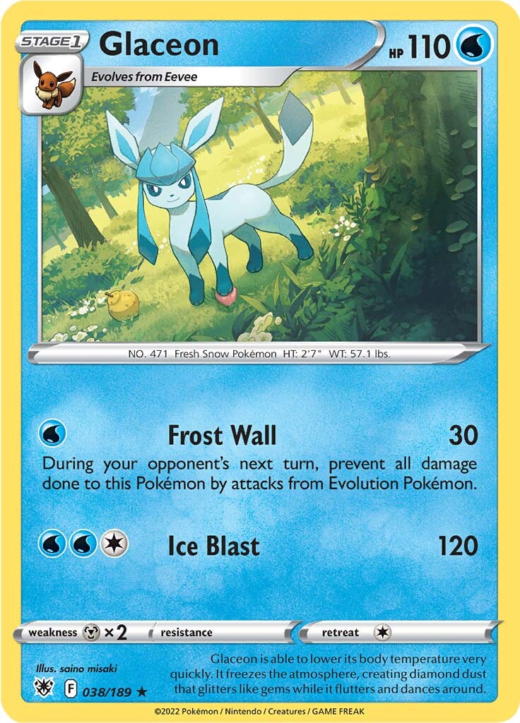 Glaceon (038/189) [Sword & Shield: Astral Radiance] | Exor Games Dartmouth