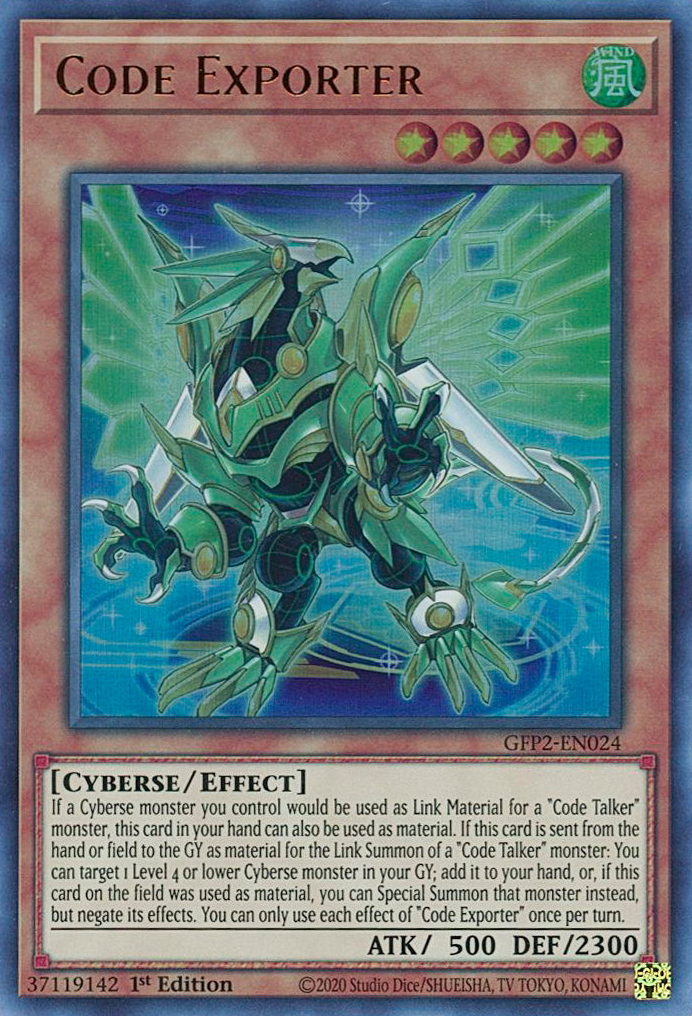 Code Exporter [GFP2-EN024] Ultra Rare | Exor Games Dartmouth