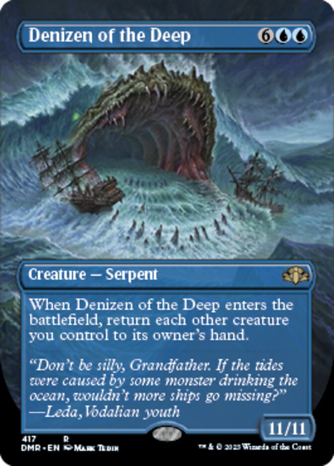 Denizen of the Deep (Borderless Alternate Art) [Dominaria Remastered] | Exor Games Dartmouth